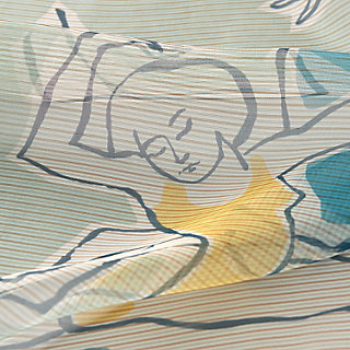 Choreographie Equestre scarf 70 - Blue | Hermès Canada